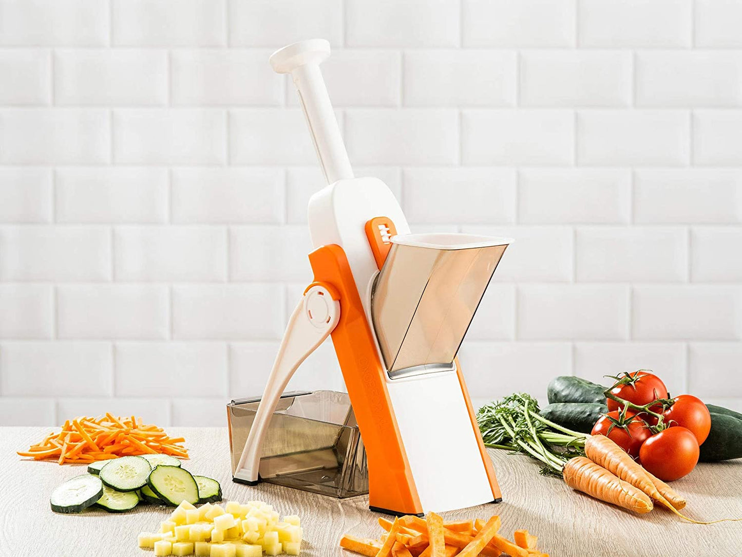 Original Brava Spring Slicer Food Cutter New  5 IN 1 Mandolin Cutter & Slicer