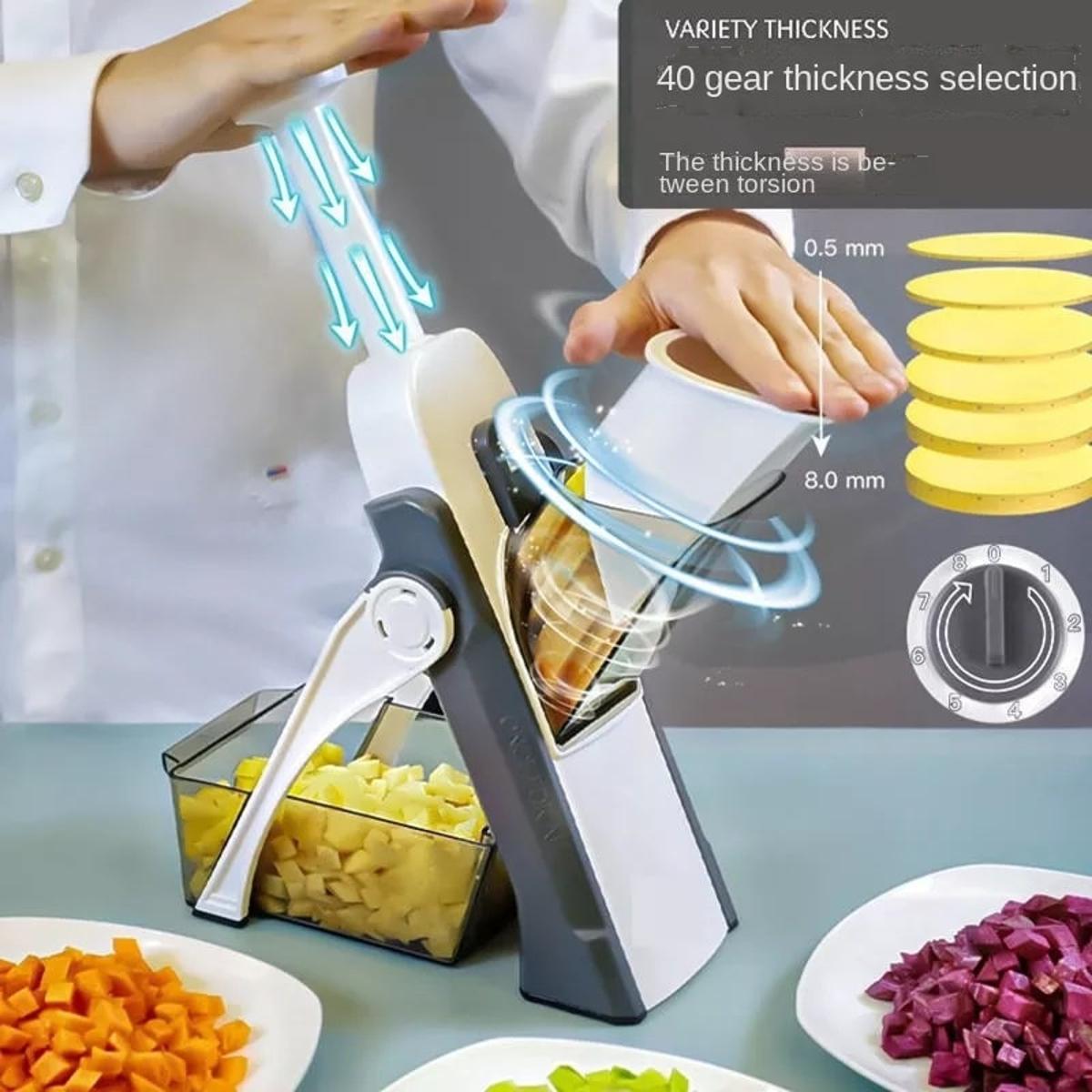 Original Brava Spring Slicer Food Cutter New  5 IN 1 Mandolin Cutter & Slicer